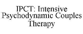 IPCT: INTENSIVE PSYCHODYNAMIC COUPLES THERAPY