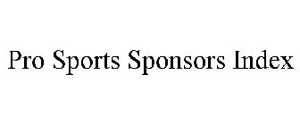 PRO SPORTS SPONSORS INDEX