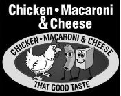 CHICKEN · MACARONI & CHEESE CHICKEN · MACARONI & CHEESE THAT GOOD TASTE