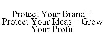 PROTECT YOUR BRAND + PROTECT YOUR IDEAS = GROW YOUR PROFIT