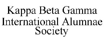 KAPPA BETA GAMMA INTERNATIONAL ALUMNAE SOCIETY