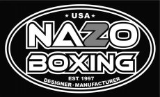 USA NAZO BOXING EST. 1997 DESIGNER MANUFACTURER