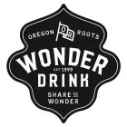 OREGON ROOTS O R WONDER DRINK EST 1999 SHARE THE WONDER