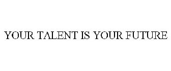 YOUR TALENT IS YOUR FUTURE