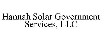 HANNAH SOLAR GOVERNMENT SERVICES