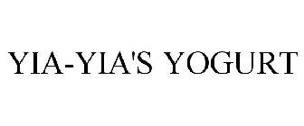 YIA-YIA'S YOGURT