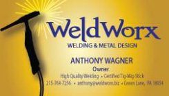 WELDWORX WELDING & METAL DESIGN ANTHONYWAGNER OWNER