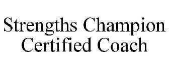 STRENGTHS CHAMPION CERTIFIED COACH