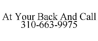 AT YOUR BACK AND CALL MOBILE CHIROPRACTIC