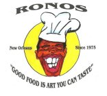 RONOS NEW ORLEANS SINCE 1975 