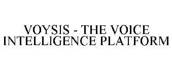 VOYSIS - THE VOICE INTELLIGENCE PLATFORM