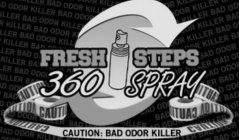 FRESH STEPS 360 SPRAY CAUTION: BAD ODOR KILLER