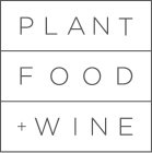 PLANT FOOD + WINE