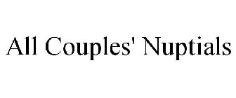 ALL COUPLES' NUPTIALS