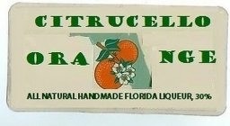 CITRUCELLO ORANGE ALL NATURAL HAND MADEFLORIDA LIQUEUR, 30%