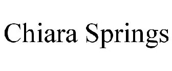 CHIARA SPRINGS