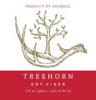 PRODUCT OF GEORGIA TREEHORN DRY CIDER 12 FL. OZ (355ML) | 5.9% ALC BY VOL.