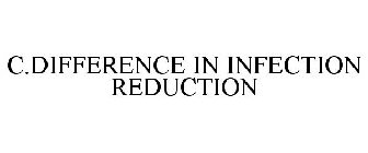 C.DIFFERENCE IN INFECTION REDUCTION