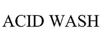 ACID WASH