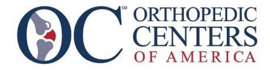 OC ORTHOPEDIC CENTERS OF AMERICA