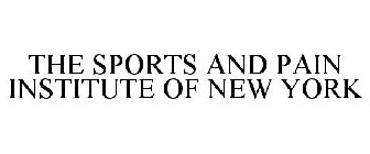 THE SPORTS AND PAIN INSTITUTE OF NEW YORK
