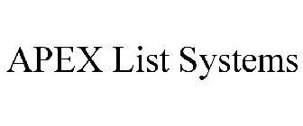 APEX LIST SYSTEMS