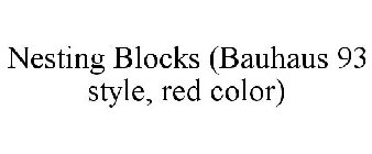 NESTING BLOCKS (BAUHAUS 93 STYLE, RED COLOR)