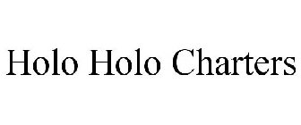 HOLO HOLO CHARTERS