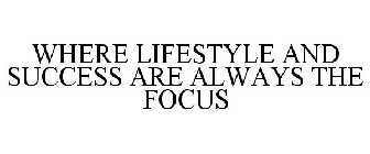 WHERE LIFESTYLE AND SUCCESS ARE ALWAYS THE FOCUS
