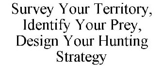 SURVEY YOUR TERRITORY, IDENTIFY YOUR PREY, DESIGN YOUR HUNTING STRATEGY