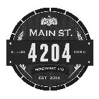 MAIN ST. BREWING CO. 4204 BELLEVILLE ILLINOIS EST 2014