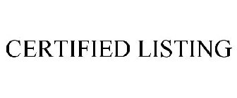 CERTIFIED LISTING