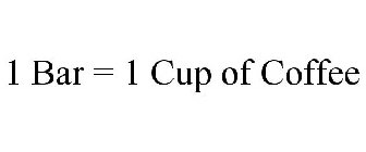 1 BAR = 1 CUP OF COFFEE