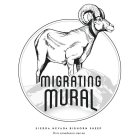 MIGRATING MURAL SIERRA NEVADA BIGHORN SHEEP OVIS CANADENSIS SIERRAE