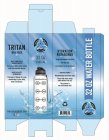 THREE DROPS OF LIFE, 32 OZ, 1000 ML, 7AM, 8 OZ, 9AM, 16 OZ, 11AM, 24 OZ, 1PM, 32 OZ, TRITAN, BPA FREE, MEET YOUR DAILY INTAKE GOALS, TRACK YOUR DAILY WATER INTAKE WITH TIME MARKED DESIGN., HIGH CAPACI
