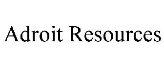 ADROIT RESOURCES