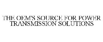 THE OEM'S SOURCE FOR POWER TRANSMISSIONSOLUTIONS