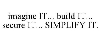 IMAGINE IT... BUILD IT... SECURE IT... SIMPLIFY IT.