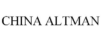 CHINA ALTMAN