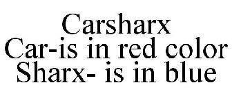 CARSHARX CAR-IS IN RED COLOR SHARX- IS IN BLUE