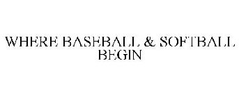 WHERE BASEBALL & SOFTBALL BEGIN