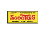 LAKE BLUFF'S FAVORITE HOT DOG SINCE 1986 SCOOTER'S HOTDOGS GYROS BURGERS