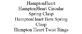 HAMPTONHEART HAMPTONHEART CIRCULAR SPRING CLASP HAMPTONHEART BOW SPRING CLASP HAMPTON HEART TWIST RINGS