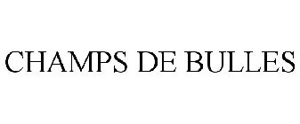 CHAMPS DE BULLES