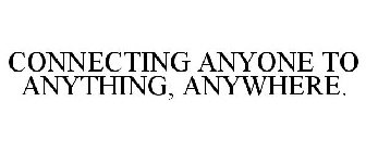 CONNECTING ANYONE TO ANYTHING, ANYWHERE.