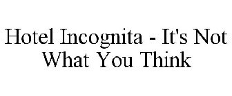 HOTEL INCOGNITA - IT'S NOT WHAT YOU THINK