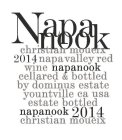 NAPANOOK CHRISTIAN MOUEIX 2014 NAPA VALLEY RED WINE NAPANOOK CELLARED & BOTTLED BY DOMINUS ESTATE YOUNTVILLE CA USA ESTATE BOTTLED NAPANOOK 2014 CHRISTIAN MOUEIX.