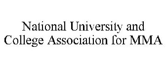 NATIONAL UNIVERSITY AND COLLEGE ASSOCIATION FOR MMA