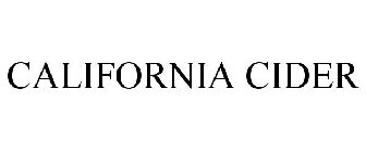 CALIFORNIA CIDER