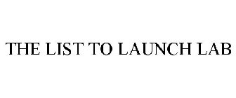 THE LIST TO LAUNCH LAB